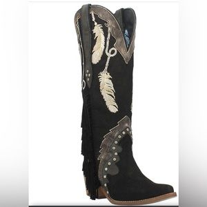 Dingo Dream Catcher Embroidered Suede Tall Western Boots